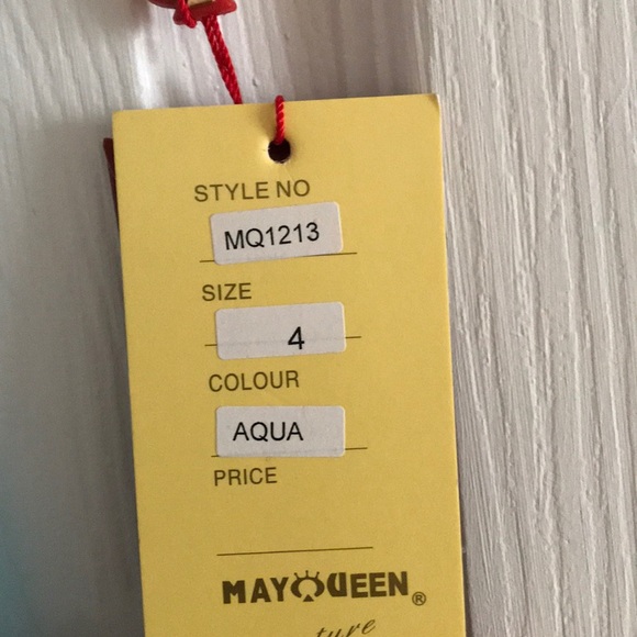 Aqua blue party dress - Picture 6 of 6